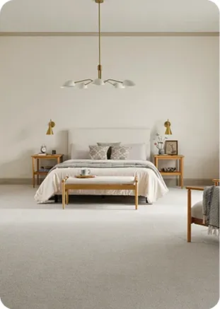Bedroom white carpet | CR Carpet